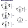 thumbnail image 3 of Set de 5 Bowls de Cocina Bluelander de Acero Inoxidable, Recipientes en Diferentes Tamaños, 3 of 6