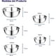 thumbnail image 3 of Set de 5 Bowls de Cocina Bluelander de Acero Inoxidable, Recipientes en Diferentes Tamaños, 3 of 6