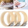 thumbnail image 4 of 2025 Latest Model 12pcs 5.1in Bamboo Embroidery Hoops Adjustable Circle Rings for Crossed, 4 of 5