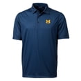 thumbnail image 2 of Men's Cutter & Buck  Navy Michigan Wolverines Alumni Logo Double Dot Print Stretch Polo, 2 of 3
