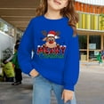 thumbnail image 2 of HIPYLO Red Christmas Shirts Christmas Crew T Shirt Pet Christmas Clothes Girls Blouses Sweatshirts Girls Tops Size 14-16 Boys 6t Clothes, Blue 9-10 Years, 2 of 6