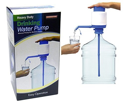 5 Gallon Hand Press Pump for Water Bottle Drinking Manual Dispenser Large—QJ8DE 