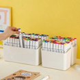 thumbnail image 4 of 1pc Multifunctional Storage Holder School Office Portable Pen Holder Storage Box Large Capacity Desktop Sundries Storage Basket, 4 of 4