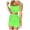 Green-6DOVK, variant on Two Piece Short Sets for Women Summer Women Sexy Ruched Crop Top Bodycon Skirt 2 Piece Outfits Dress