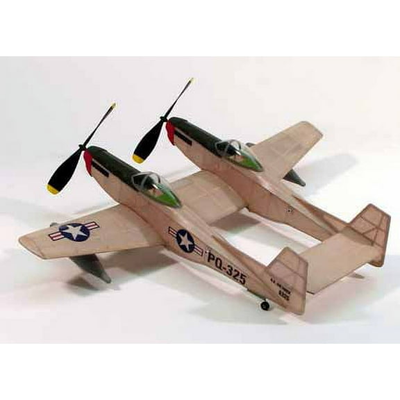 17-1/2" Wingspan F82 Twin Mustang Rubber Pwd Aircraft Laser Cut Kit