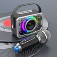 thumbnail image 2 of Altavoces Bluetooth Wireless Led Music Sync Ambiente Luz Portable Home Karaoke 1800Mah Altavoz Bluetooth con Micrófono Reproductor de Canto de Fiesta Interior / Exterior Altavoces Bluetooth Portátiles, 2 of 3