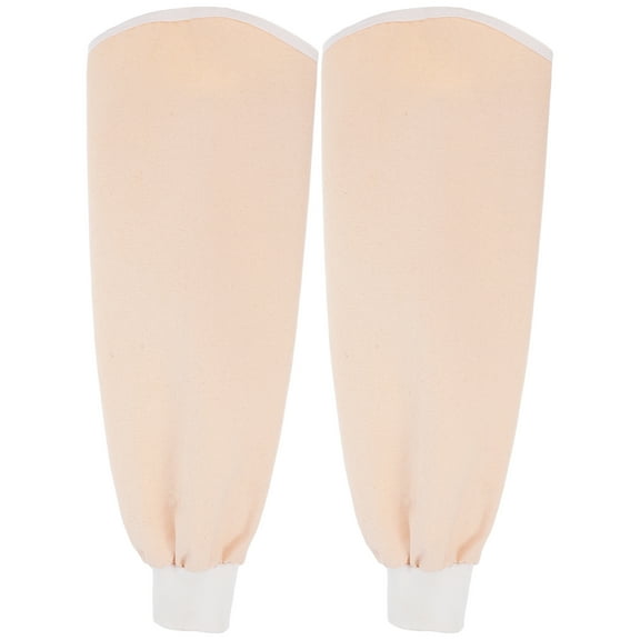 WHAMVOX Canvas Arm Protection Sleeves for Men and Women White Pair Ideal for Home Use and Gardening