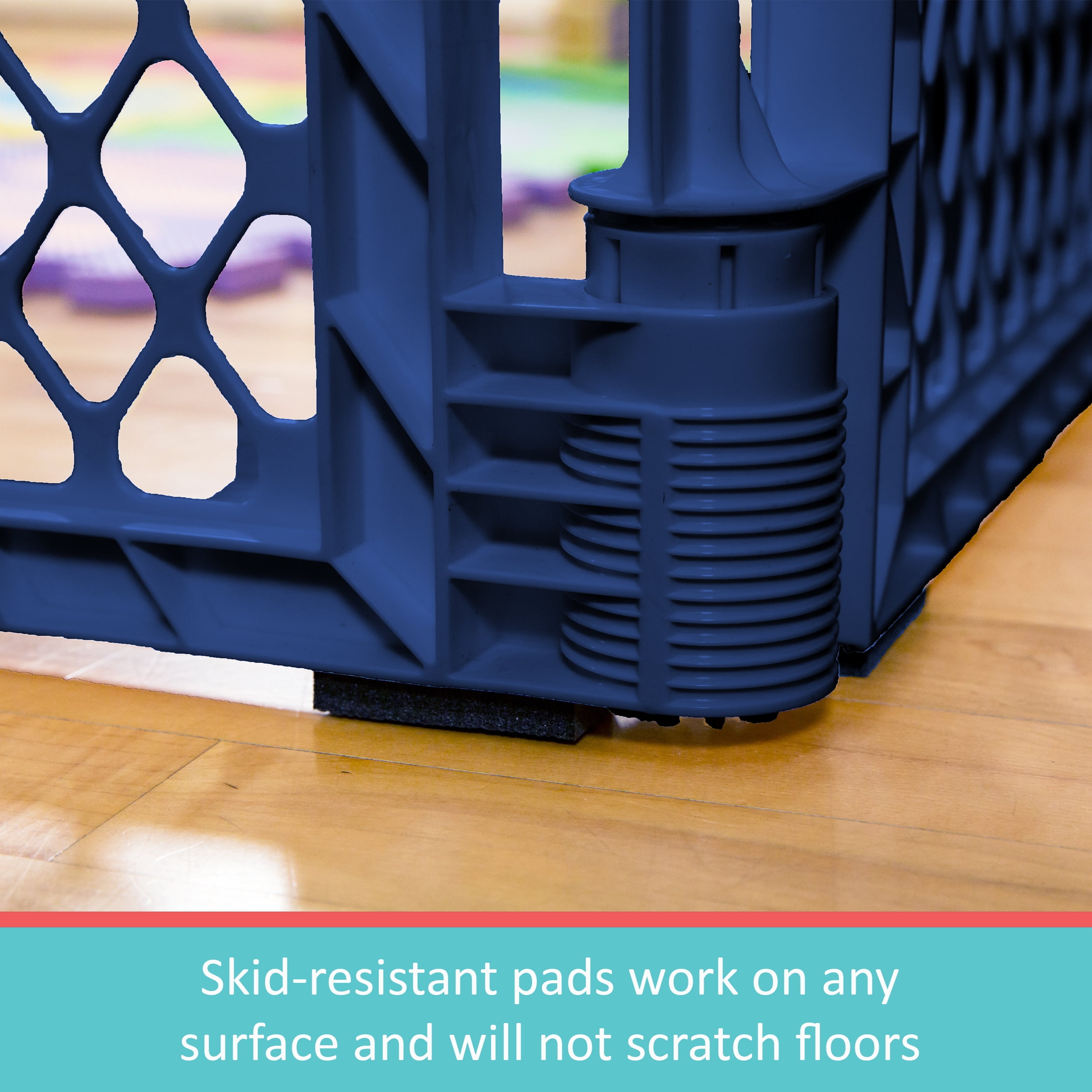 Toddleroo by North States Superyard Classic Baby Play Yard, Color Navy, Plastic