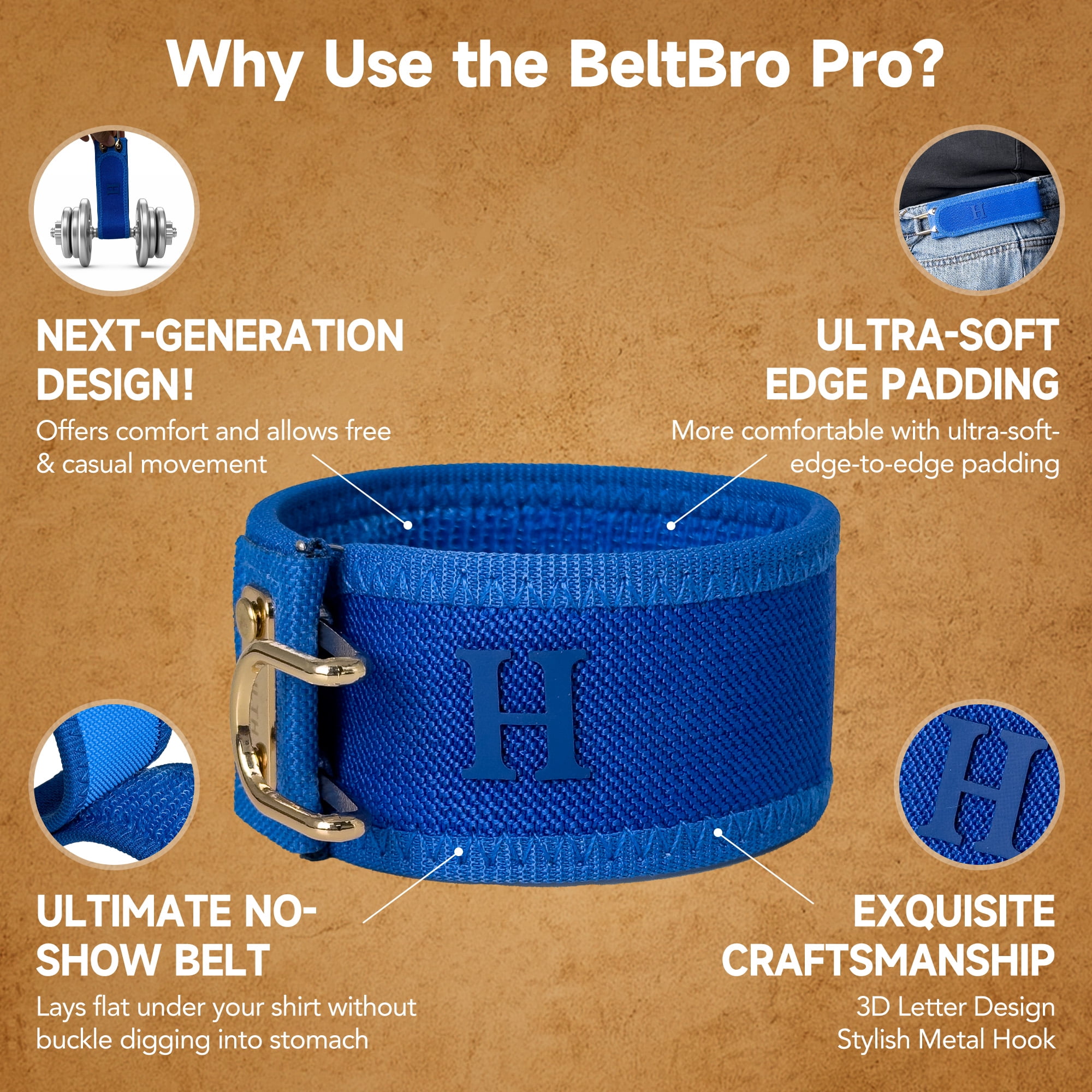Generico 2 Pack Buckleless Belt Hook,Adjustable Metal Hook Elastic Belt, Unisex Waist Strap, Invisible Stretch Belts For Men, Jeans, Work, Casual, Business, Home, Travel, Commuting, Outdoor Hiking