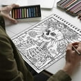 thumbnail image 4 of Netecom Enchanted Skeleton Coloring Book for Adults, Spiral Bound, Soft Cover, 4 of 6