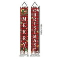 thumbnail image 3 of Zawou Christmas Couplets - 6x1Ft Santa Claus, Tree, Reindeer Patterns Xmas Photo Backdrop Vertical Banner for Front Door Holiday Decor, 3 of 6