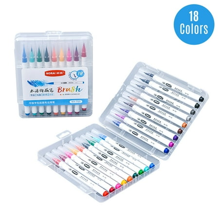 Watercolor Real Brush Pens With Flexible Nylon Tips 18 Vibrant Colors Paint Markers Water Soluble For Painting Drawing Coloring Calligraphy Hand Writing Art Supplies For School Students Artists Beginn Walmart Canada