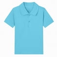 thumbnail image 4 of NIEWTR Boys Short Sleeve Polo Shirt Polo Lightweight Athletic for Hiking Running and Play（A01-Light Blue,8-9 Years), 4 of 4