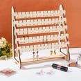 thumbnail image 6 of 5-Tier Earring Organizer 130 Holes Wood Earring Display Stands 65 holes Jewelry Tower Earring Organizer Holder Ear Stud Holder for Stud Earring Bracelet Necklace Ring Selling Retail, 6 of 9