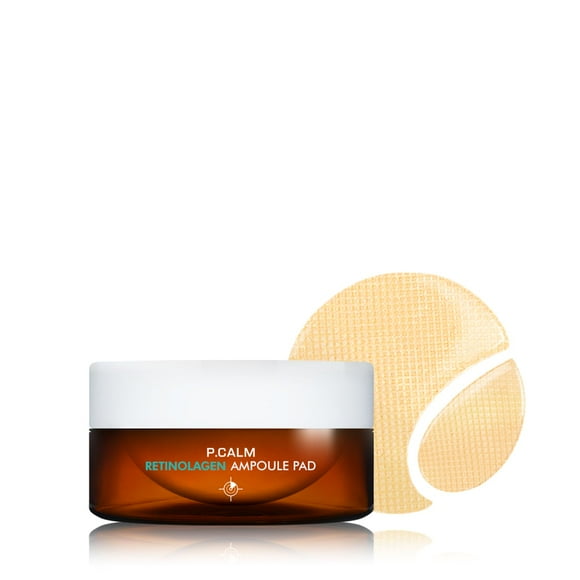 P.CALM Almohadilla para ampollas de retinolageno 60 parches | Parche debajo del ojo de hidrogel vegano sin fragancia para apretar los poros con retinol, colágeno vegano, bakuchiol | Cuidado de la piel