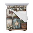 thumbnail image 7 of Country Flower Twin XL Size Down Alternative Comforter,Lightweight Comforter Quilt Bedding Set with Pillow Shams Retro Western Texas Star Butterfly Bird All Seasons Bed Comforter Duvet Insert 68"x98", 7 of 7