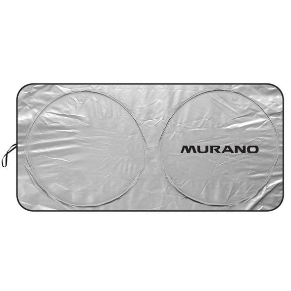 Nissan Murano Universal Fit One-Piece Easy Folding Silver Reflective Fabric Windshield Sun Shade (size: 64"x 32")
