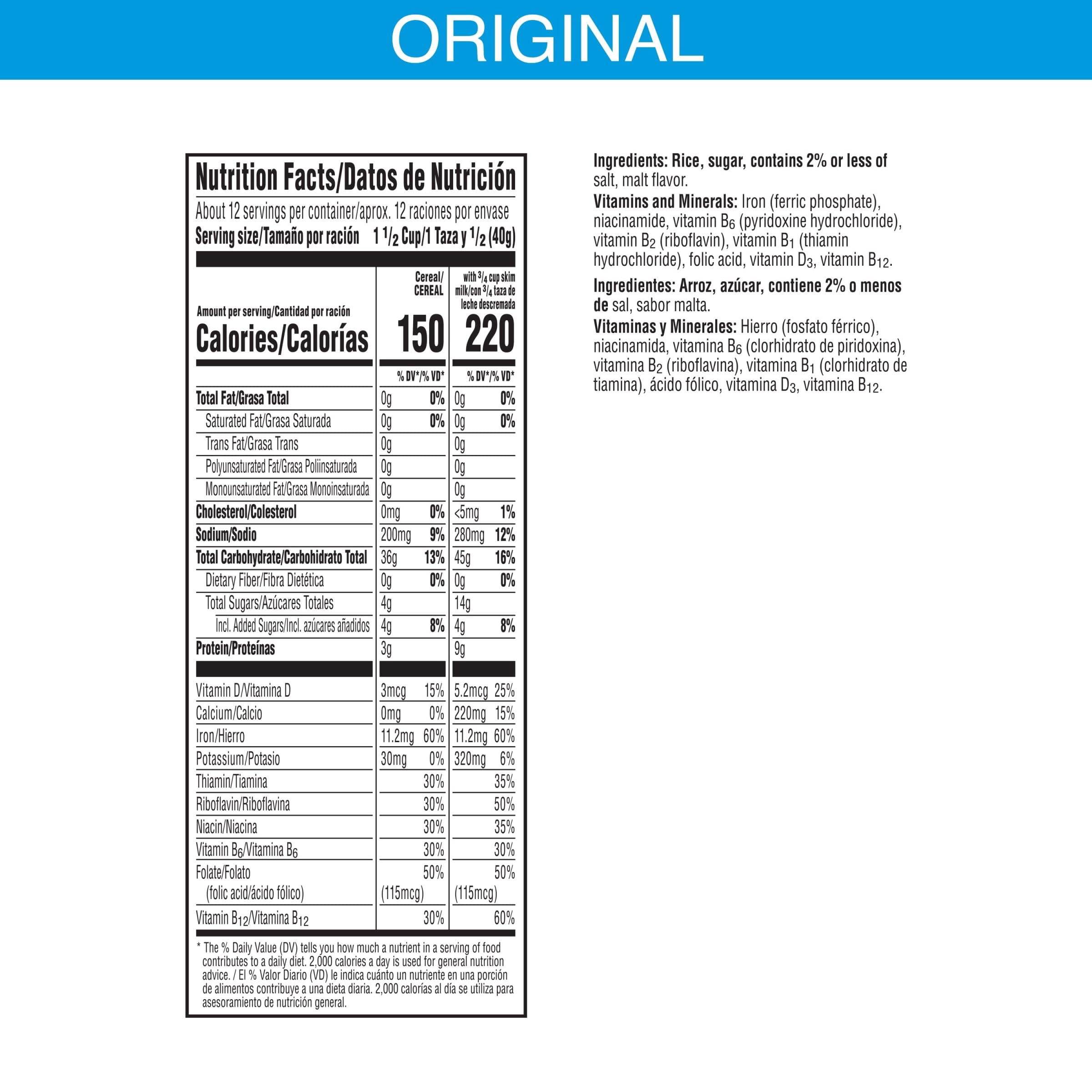 Kellogg's Rice Krispies Original Breakfast Cereal (Pack of 48)