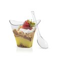 thumbnail image 5 of 100PCS Disposable Dessert Cups for Party Birthday Twisted Triangle Mousse Dessert Cup Ice Cream Cup, 5 of 5