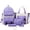 Purple, variant on SUYIDA Canvas Backpack Large Capacity 5-Piece Set Lightweight Durable Casual Bookbag for Travel Commute Backpack