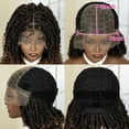 thumbnail image 5 of Braided Wigs for Black Women Lace Front Knotless Box Short Bob Twist Braided Wigs Synthetic Lace Front Braided Wigs with Baby Hair Handmade Braided Wigs 14 inches (1B/30 Color), 5 of 7