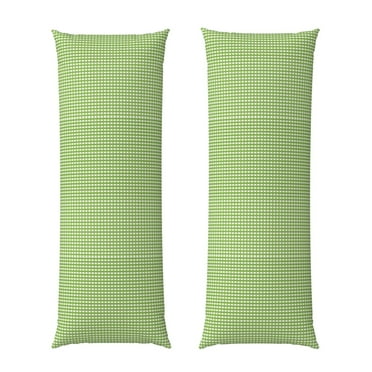 Lsque Green Gingham Body Pillow Case Cover,Ultra-Soft Microfiber Bed Pillow Cases 20x54 inches,Elegant Bedding,Breathable Durable Pillow Cover with Envelope Closure
