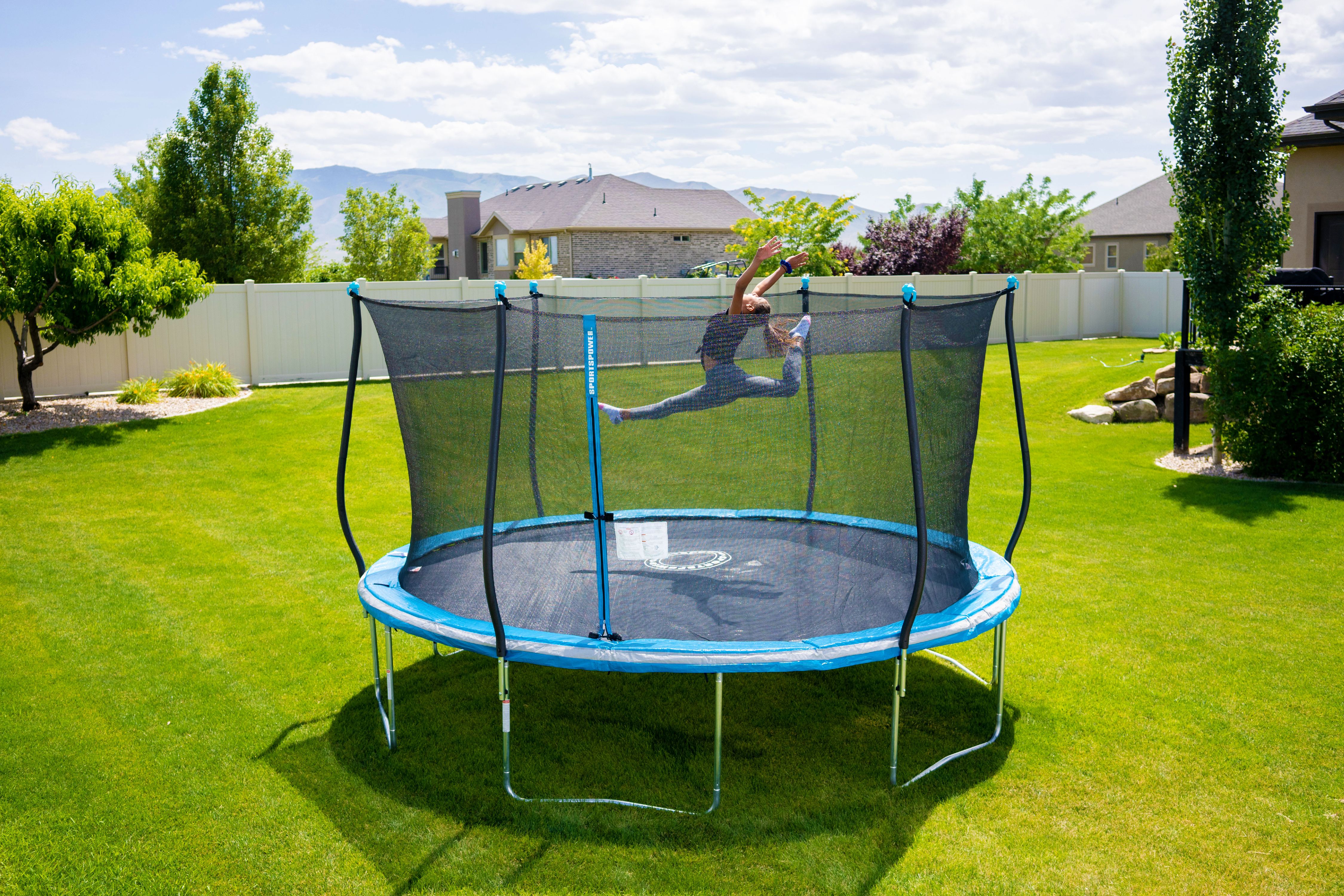 Bounce Pro 14' Trampoline, Classic Safety Enclosure, Blue - image 4 of 8