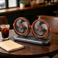 thumbnail image 4 of USB Rechargeable Head Desktop Fan High Speed Adjustable Air Circulator For Home And, 4 of 8