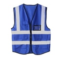 thumbnail image 5 of ✪ Hi-Vis Safety Vest With Zipper Reflective Jacket Security Waistcoat 5 Pockets, 5 of 18