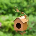 thumbnail image 3 of NSESSHome Metal Bird House With Poles Outdoor Metal Bird House Stake Bird House For Patio Backyard Patio Outdoor Garden Decoration, 3 of 5