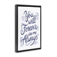 thumbnail image 2 of Stupell Industries Contemporary Forever Be My Always Black Floating Frame Canvas Art, 17 x 25, by Martina Pavlova, 2 of 8
