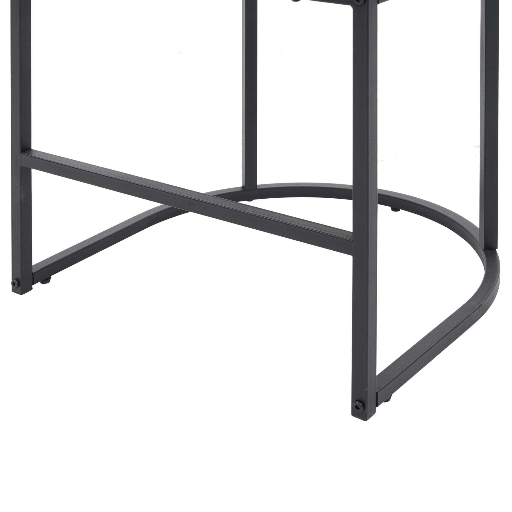 FANCROU 26" H Counter Height Bar Stools Set of 1, Fabric Barrel Stools with Back and Arms, Linen-Black Leg