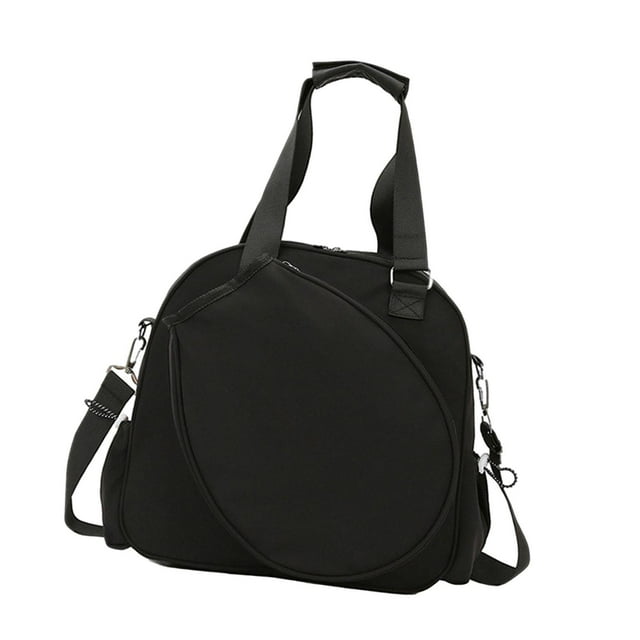 Bolsa para raquetas de tenis, bolsa para raquetas de bádminton, bolso deportivo, portátil para mujer, mochila ligera y elegante para exteriores. Negro