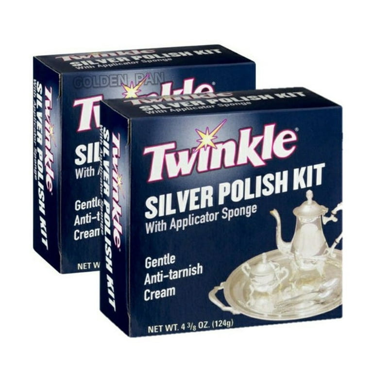 Silver Polish Kit 2 Pack(124g), Malco #525005 4 3/8oz Twink Silver Cleaner by Twinkle from USA, Women's