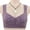 Purple, variant on Push Up Women's Bra Daisy Bras For Older Women 2024 Summer Breathable Front Button Bra Full Support Wide Back No Underwire Everyday Bra, Women's Bra 54