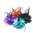 thumbnail image 3 of Accesorio para el cabello para mujer, broche de flores de plumas, adornos de ramillete azul, 3 of 9