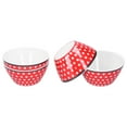 thumbnail image 1 of 4PCS 6in Salad Bowl Dinner Serving Bowl Sets Kitchen Imitation Porcelain DinnerwareRed Dots, 1 of 14