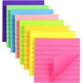 thumbnail image 1 of Jinsinto (8 Pack) Notes Autocollantes Lignées pour Poteau, Bloc de Notes Autocollantes 8 Couleurs Son 3X3 Po, Autocollants de Poteau Vifs Colorés, 1 of 5