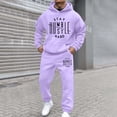 thumbnail image 2 of CONZONE Mens Sweatsuit 2 Peice Set Casual Track Suit for Men Letter Graphic Y2K Long Sleeve Hoodies Sweatpants Cozy Fall Winter Athletic Jogging Outfits, 2 of 4