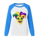 thumbnail image 4 of Xuyuer Mardi Gras Shirts for Women Shirt Funny Mask Graphic Tee Carnival Long Sleeve Shirt V Neck Top, 4 of 6