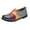 Red, variant on Women Multi-Color Stitched Loafers Slip-On Leather Casual Shoes, Soft Sole Flat Driving Walking Shoes for Ladies Red