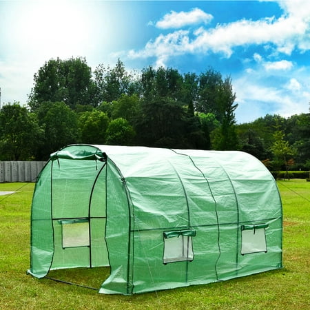 Portable Walk-In Greenhouse Tent - Indoor Outdoor Garden Hot Plant House - 10' x 7' x 6' Hothouse Grow Plants, Seedlings, Herbs, or Flowers In Any (Best Way To Grow Herbs Outdoors)