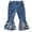 Blue, variant on Wangkekeji Children Toddler Kids Baby Girls Flare Pants Denim Tassel Clothes Jeans Pants Girls Clothes Size 6t