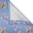 thumbnail image 6 of Ambesonne Japanese Art Valance & Curtain, Music Biwa Blossoms, 55"x36", Lavender Blue Pink Cream, 6 of 7