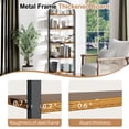 thumbnail image 6 of Walsunny 4-Tier Arched Bookshelf Industrial Open Storage Shelf, Display Bookshelves with Metal Frame, Rustic Wood Tall Bookcase for Living Room, Home Office, Brown, 6 of 9