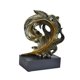 thumbnail image 1 of Estatua de plumas, figura de resina, artesanía, regalo de cumpleaños, obra de arte, adorno decorativo Negro y oro, 1 of 9