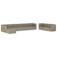 thumbnail image 2 of vidaXL 11 Piece Garden Lounge Set with Cushions Grey Poly Rattan, 2 of 5