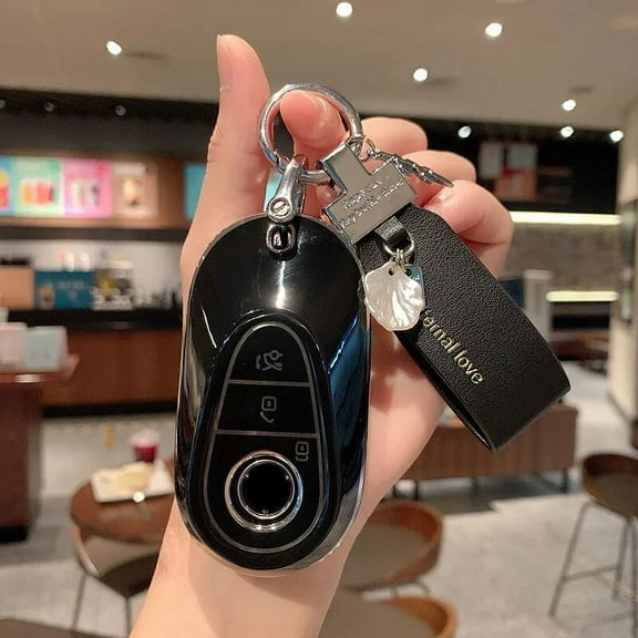 For Mercedes Key Fob Cover 3 Buttons TPU Key Fob Protector Key Chain for A B C E G K R S Class AMG