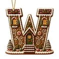 thumbnail image 7 of Gingerbread House Letter Christmas Ornament 3.15in Personalized Acrylic Xmas Tree Hanging Pendant DIY Custom 26 Alphabet Keepsake for Home Holiday Decor Gifts for Family Friends, 7 of 7