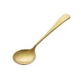 thumbnail image 1 of xiaxaixu Cuillère à Soupe en Acier Inoxydable Tête Ronde Grande Cuillère Dorée, 1 of 3